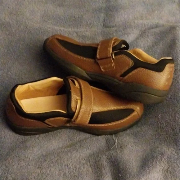 Dr Comfort William Diabetic Shoes Mens 10 W Chestnut Brown Slip On Strap Loafer Dr. Comfort Men main image 4